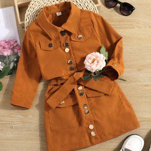 Girls Jacket and Belted Skirt
